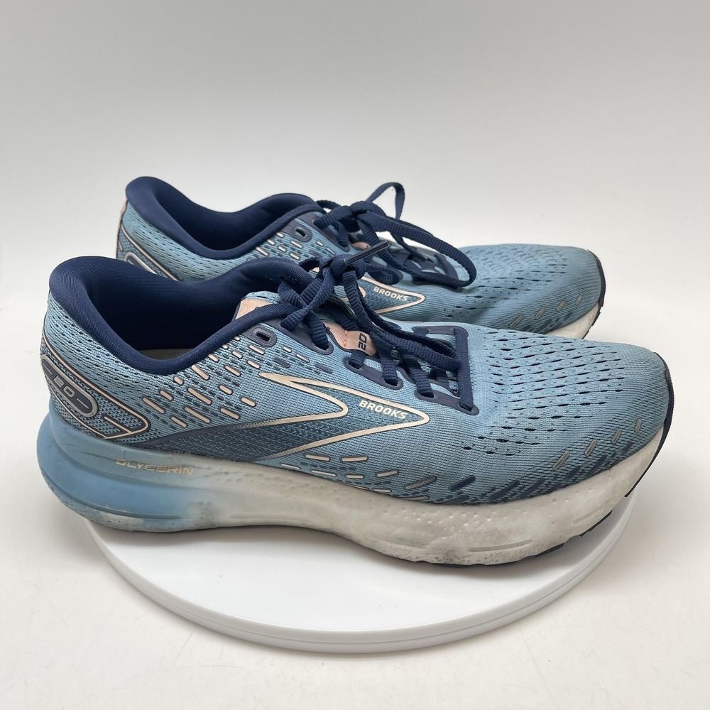 Brooks Glycerin‎ 20 Shoes Womens 9.5 Blue Road Running Sneakers 1203691B478